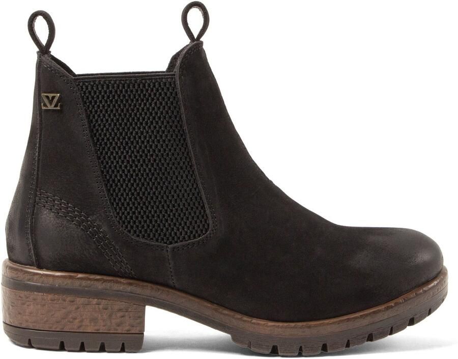 Lazamani Lia Dames Chelsea Boots Leer Black
