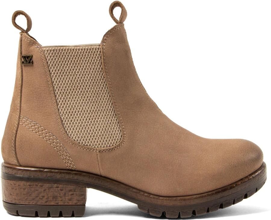 Lazamani Lia Dames Chelsea boots Nubuck Taupe