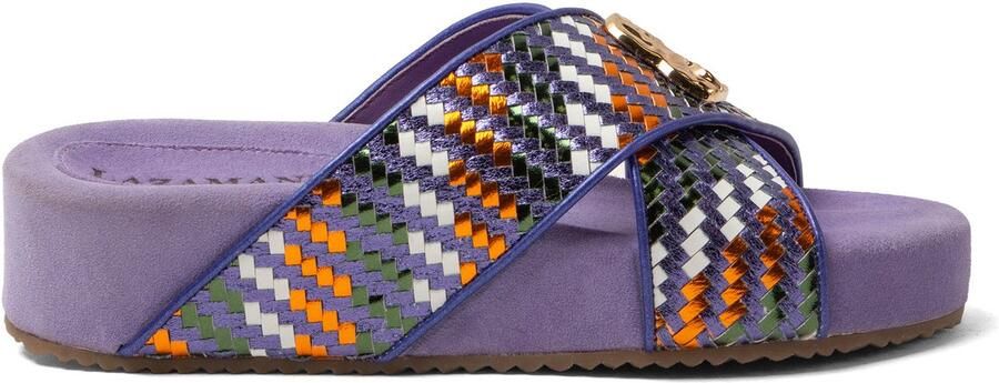 Lazamani Lizzy Dames Slippers Leer Lilac