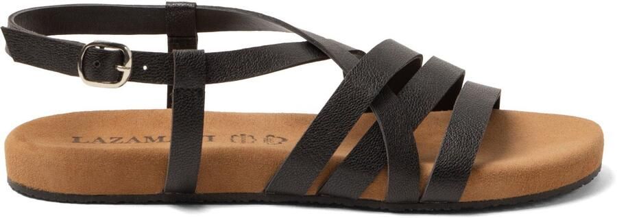 Lazamani Lotta Dames Sandalen Leer Black