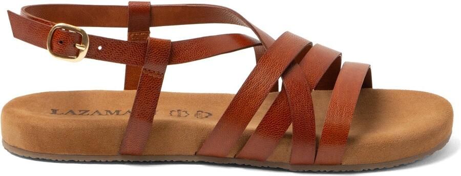 Lazamani Lotta Dames Sandalen Leer Cognac