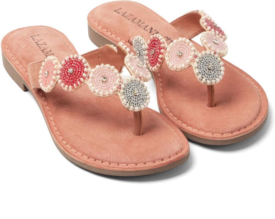 Lazamani Loua Dames Teenslippers Suede Pink - Foto 2