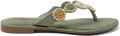 Lazamani Loua Dames Teenslippers Suede Mint - Groen
