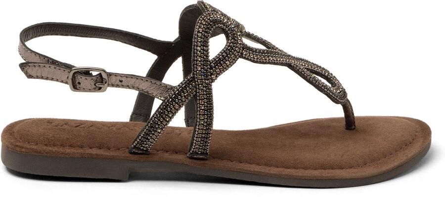 Lazamani Luus Dames Sandalen Leer Pewter