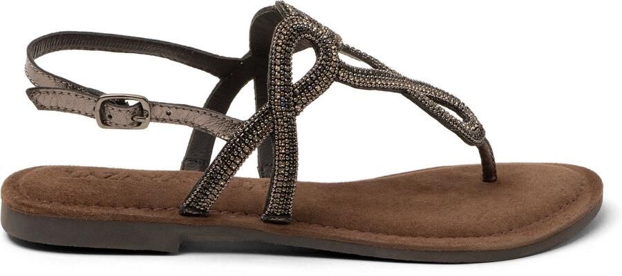 Lazamani Luus Dames Sandalen Leer Pewter