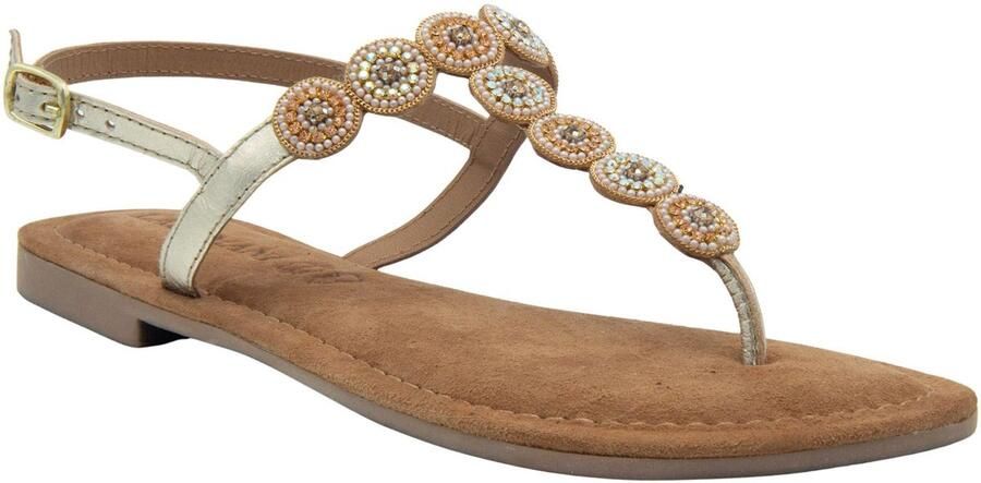 Lazamani Luz Dames Sandalen Leer Gold