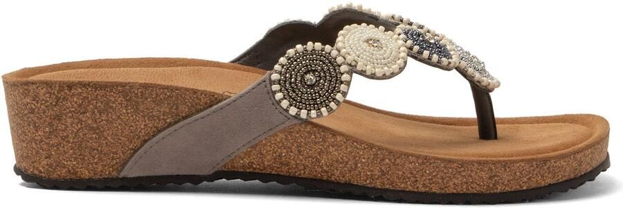 Lazamani Mare Dames Teenslippers Suede Grey