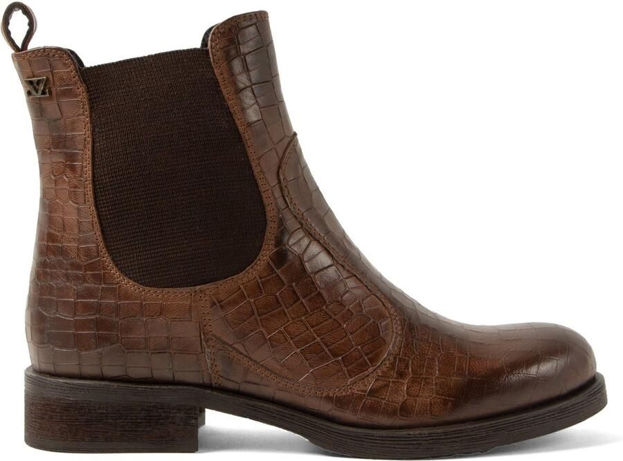Lazamani Marij Dames Chelsea Boots Leer Brown
