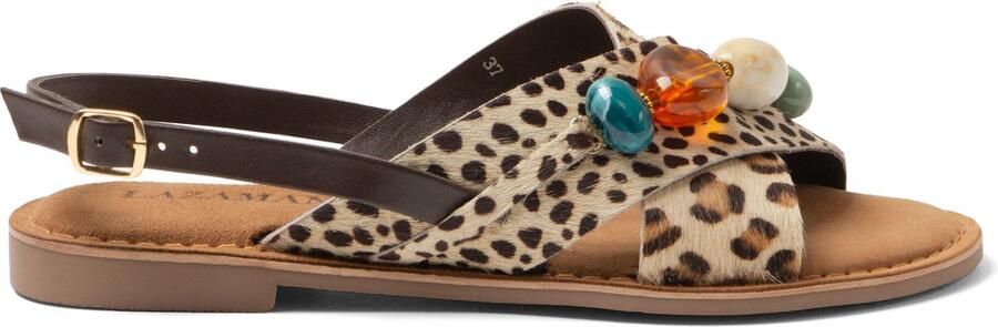 Lazamani Marika Dames Sandalen Leopard