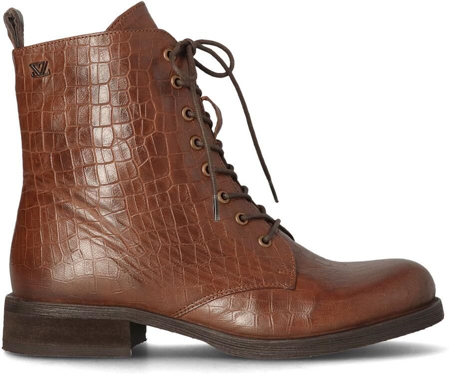Lazamani Nella Dames Veterboots Leer Brown