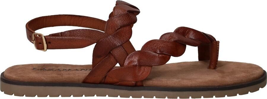 Lazamani Nilda Dames Sandalen Leer Cognac