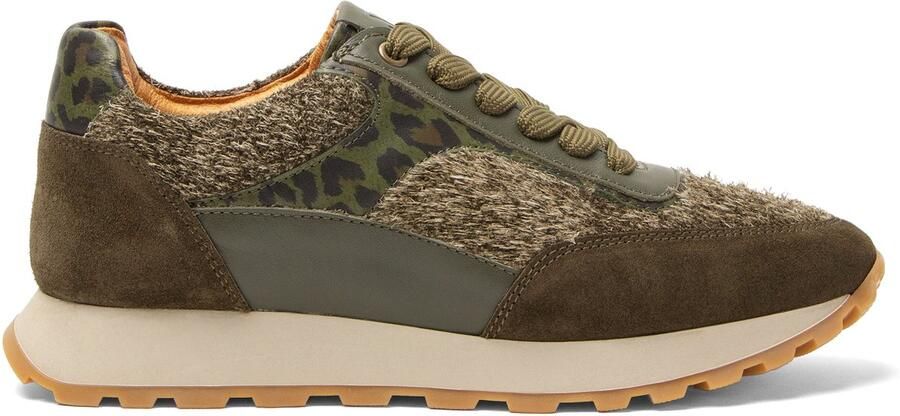 Lazamani Novi Dames Sneakers Leer Groen
