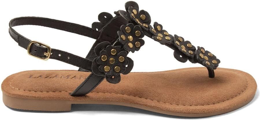 Lazamani Pippa Dames Sandalen Leer Zwart
