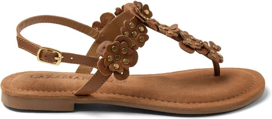 Lazamani Pippa Dames Sandalen Leer Cognac