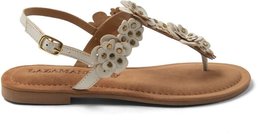 Lazamani Pippa Dames Sandalen Leer White
