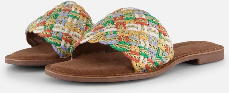 Lazamani Raffia Slippers wit Synthetisch Dames