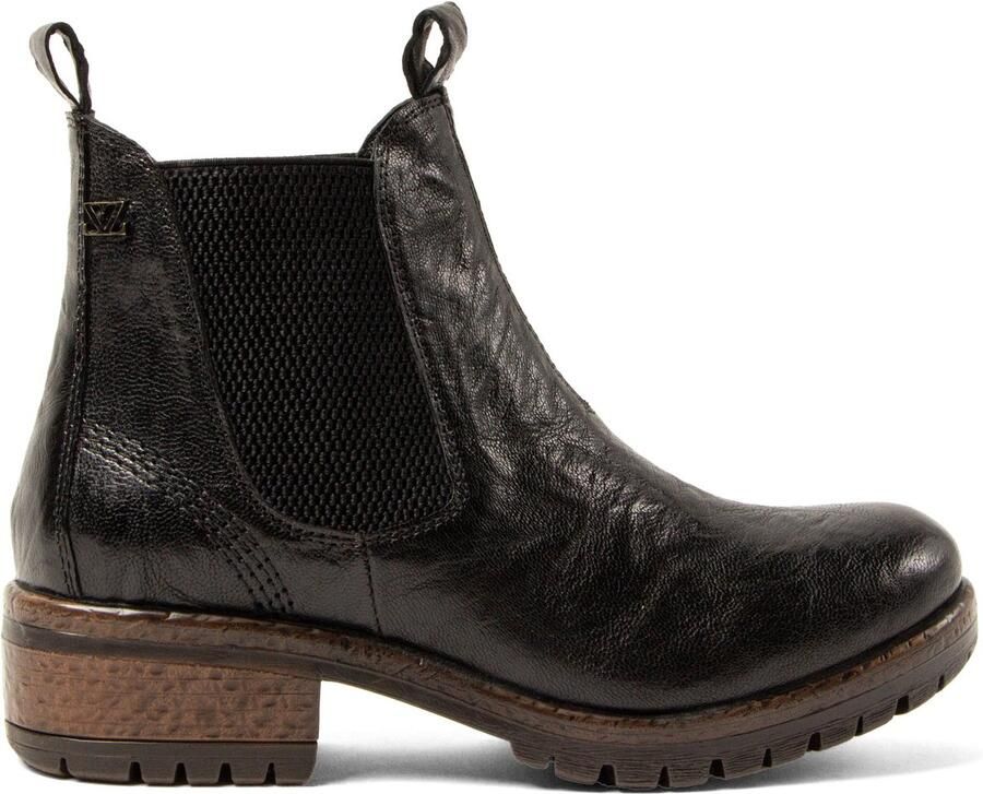 Lazamani Ria Dames Chelsea Boots Leer Black