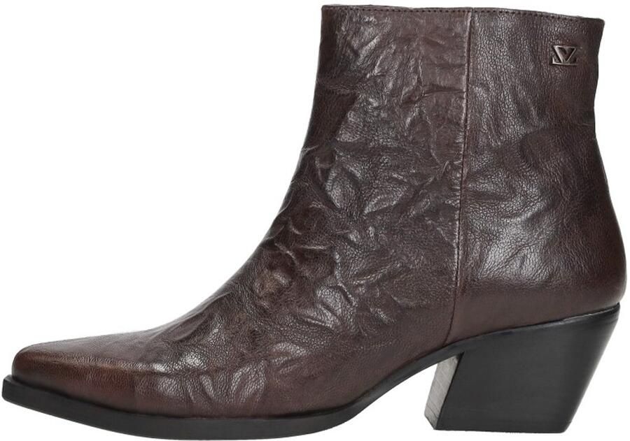 Lazamani River Dames Enkellaarsjes Leer Brown