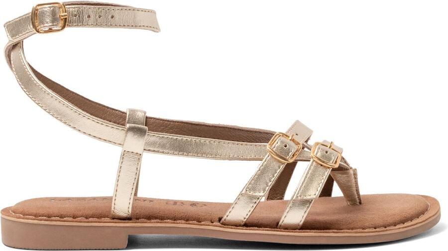 Lazamani Salma Dames Sandalen Leer Gold