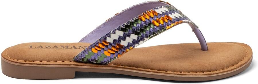 Lazamani Tess Dames Teenslippers Leer Lilac