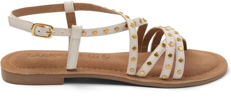 Lazamani Tova Dames Sandalen Leer White