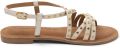 Lazamani Tova Dames Sandalen Leer White - Wit