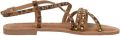 LAZAMANI Sandalen met riem beige bruin goud - Bruin