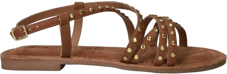 Lazamani Tova Studs Sandalen Dames Cognac