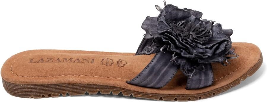 Lazamani Zinnia Dames Slippers Leer Zwart