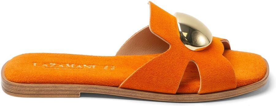 Lazamani Zola Dames Slippers Suede Orange