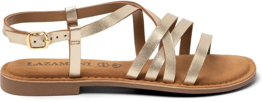 Lazamani Zuza Dames Sandalen Leer Gold