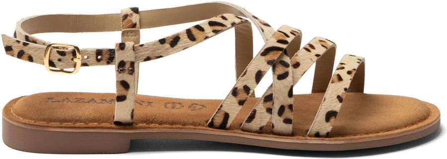 Lazamani Zuza Dames Sandalen Leopard