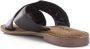 Lazamani Leren mules black met gekruis Zwart Leer Platte sandalen Dames - Thumbnail 2