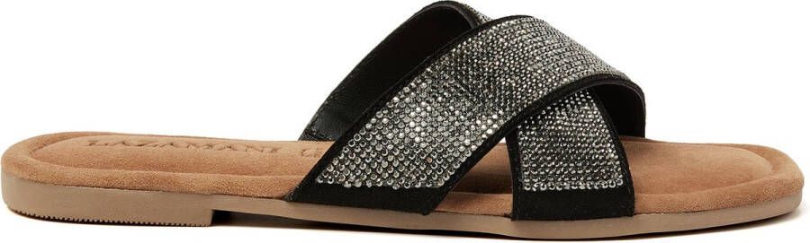 Lazamani Lexi Suede Dames Slippers Pewter