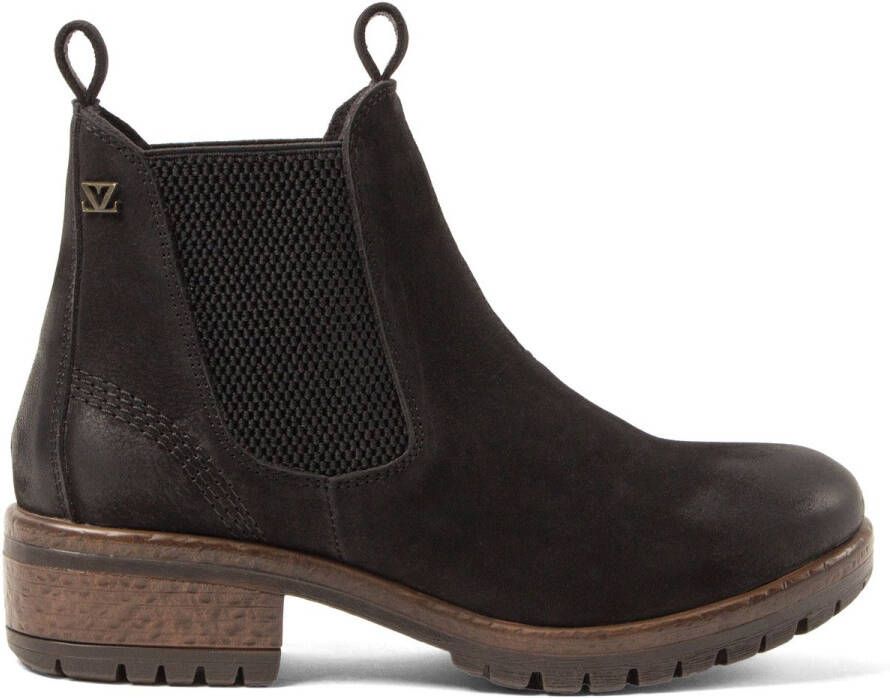 Lazamani Lia Dames Chelsea Boots Leer Black