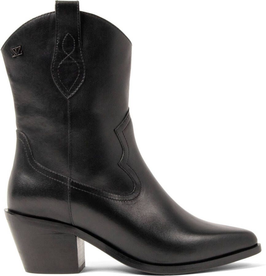 Lazamani Lu Dames Cowboy Laarzen Leer Black