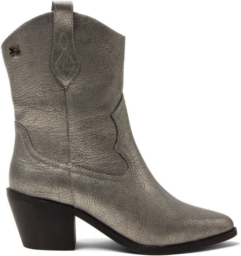 Lazamani Lu Dames Cowboy Laarzen Leer Silver