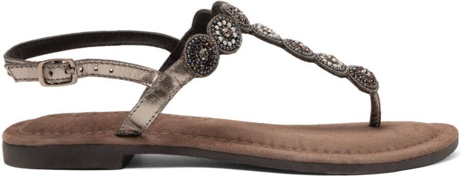 Lazamani Luz Dames Sandalen Leer Pewter