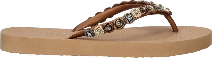 Lazamani Mallorca Beach Dames Slippers Beige