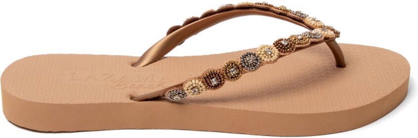 Lazamani Mallorca Beach Dames Slippers Beige