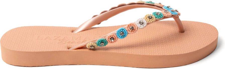 Lazamani Mallorca Beach Dames Slippers Peach