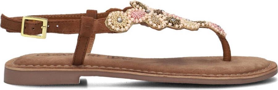 Lazamani Maritza Dames Sandalen Leer Tan