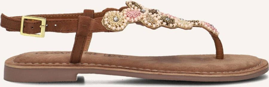 Lazamani Maritza Dames Sandalen Leer Tan