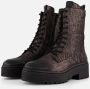 Lazamani Metallic Veterboots grijs Synthetisch - Thumbnail 1