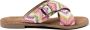 Lazamani Mia Raffia Dames Slippers Pink - Thumbnail 5
