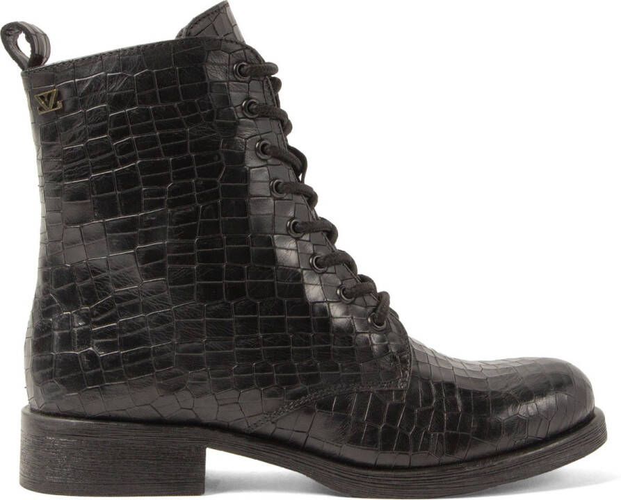 Lazamani Nella Dames Veterboots Leer Black