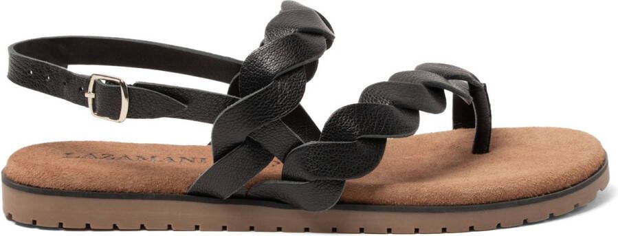 Lazamani Nilda Dames Sandalen Leer Black