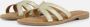Laza i Metallic Gouden Leren Slippers Yellow - Thumbnail 2