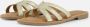 Laza i Metallic Gouden Leren Slippers Yellow - Thumbnail 2