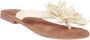 Lazamani Daisy Leren Dames Slippers Off-White - Thumbnail 1